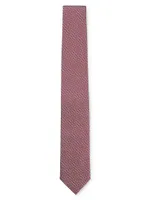 Patterned Tie In Silk-Blend Jacquard