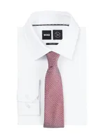 Patterned Tie In Silk-Blend Jacquard