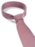 Patterned Tie In Silk-Blend Jacquard