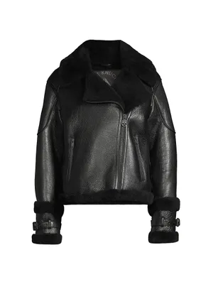 Prado Shearling Moto Jacket