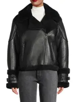 Prado Shearling Moto Jacket