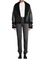 Prado Shearling Moto Jacket