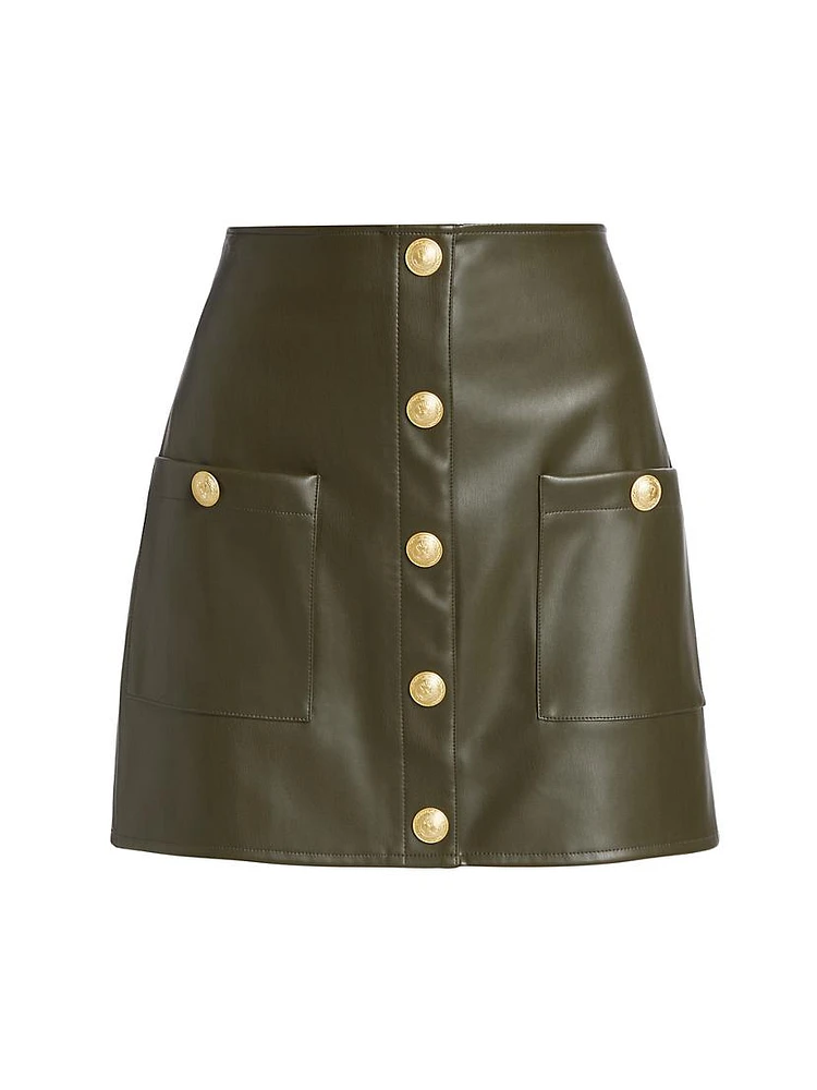 Truman Faux Leather Miniskirt