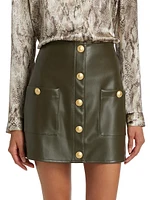 Truman Faux Leather Miniskirt