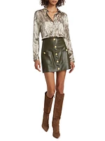 Truman Faux Leather Miniskirt