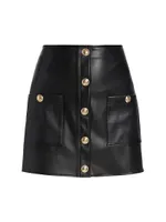 Truman Faux Leather Miniskirt