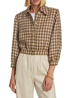 Bridges Cropped Metallic Tweed Jacket