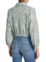 Bridges Cropped Metallic Tweed Jacket