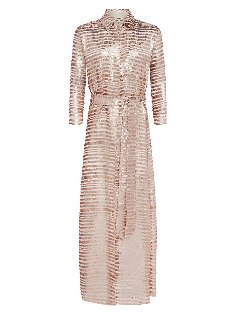 Cameron Sequined Maxi Shirtdress