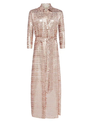 Cameron Sequined Maxi Shirtdress