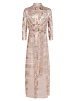 Cameron Sequined Maxi Shirtdress