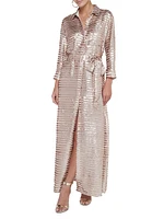 Cameron Sequined Maxi Shirtdress