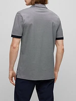 Regular-Fit Polo Shirt with Two-Tone Micro Pattern