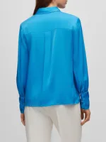 Regular-Fit Blouse Stretch-Silk Crepe De Chine