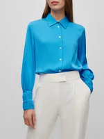 Regular-Fit Blouse Stretch-Silk Crepe De Chine