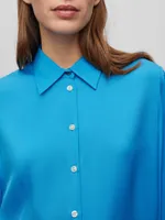 Regular-Fit Blouse Stretch-Silk Crepe De Chine