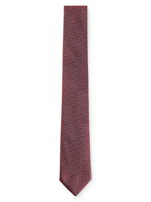 Patterned Tie In Pure Silk