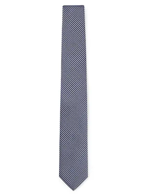 Silk-Blend Tie With Jacquard Pattern