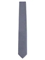 Silk-Blend Tie With Jacquard Pattern