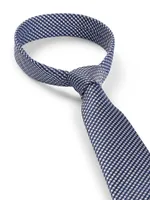 Silk-Blend Tie With Jacquard Pattern