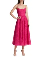 Eve Floral Tulle Midi-Dress