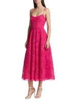 Eve Floral Tulle Midi-Dress