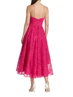 Eve Floral Tulle Midi-Dress