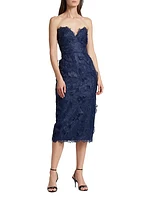 Mariana Strapless Organza Midi-Dress