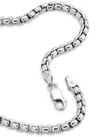 COLLECTION Sterling Silver Shiny Lite Round Box Chain Bracelet