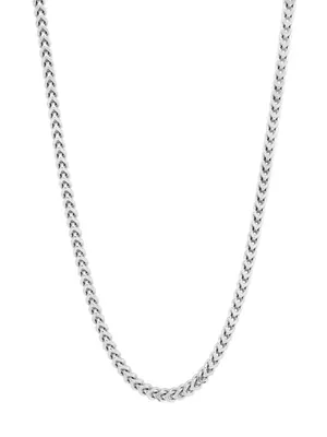 COLLECTION Sterling Silver Semi-Solid Square Franco Chain Necklace
