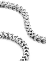 COLLECTION Sterling Silver Semi-Solid Square Franco Chain Necklace