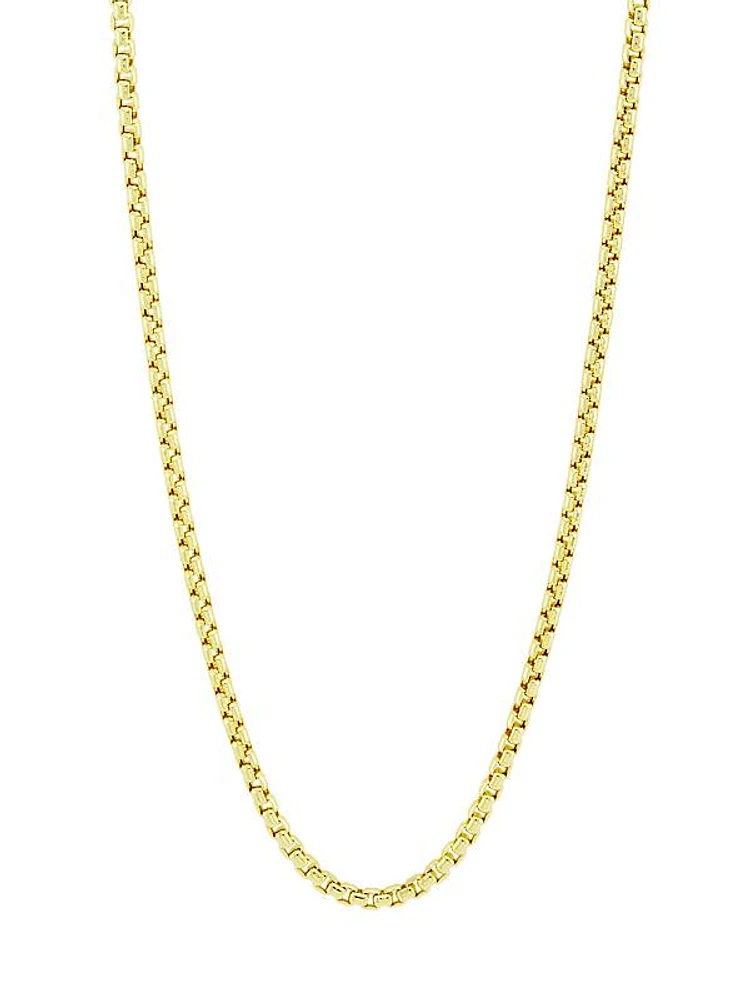 COLLECTION 14K Yellow Fold Lite Round Box Chain Necklace