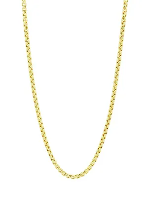 COLLECTION 14K Yellow Fold Lite Round Box Chain Necklace