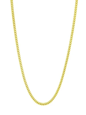 COLLECTION 14K Yellow Gold Semi-Solid Square Franco Chain Necklace
