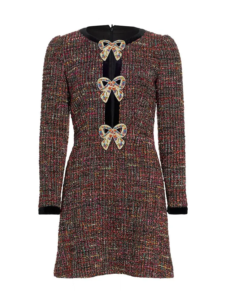 Camille Bows Tweed Minidress