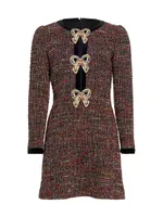 Camille Bows Tweed Minidress