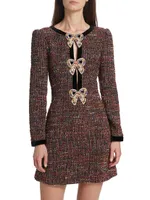 Camille Bows Tweed Minidress