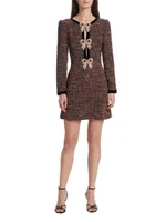 Camille Bows Tweed Minidress