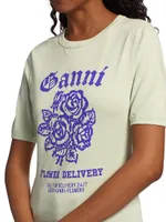 Logo Flower Fitted T-Shirt