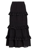 Amaya Embroidered Eyelet Maxi Skirt