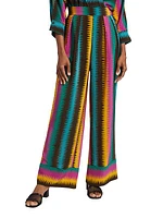 Charlene Silk Ikat Pants