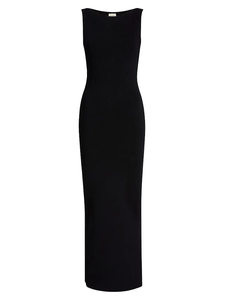 Evelyn Rib-Knit Maxi Dress