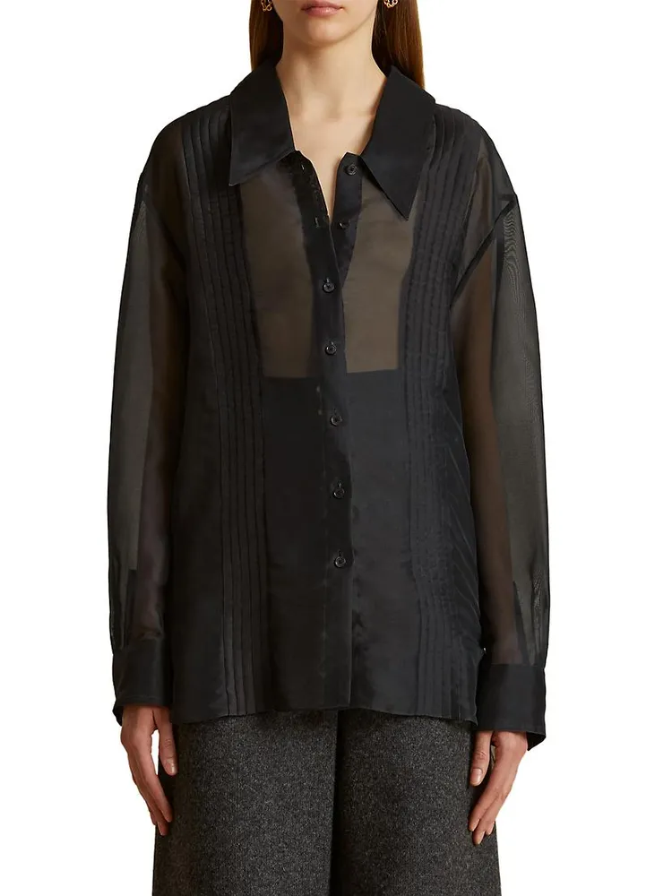 Nori Sheer Silk Shirt