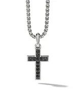 Streamline Cross Pendant with Pavé, 23mm