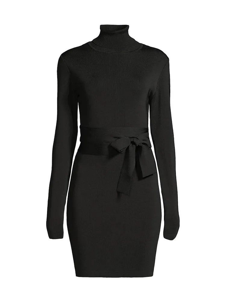 Sofia Turtleneck Cut-Out Minidress