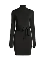 Sofia Turtleneck Cut-Out Minidress