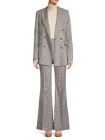 Mia Double-Breasted Houndstooth Blazer