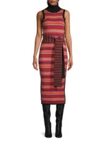 Peggy Tie-Waist Stripe Midi-Dress