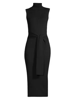 Rowan Tie-Waist Knit Midi Dress