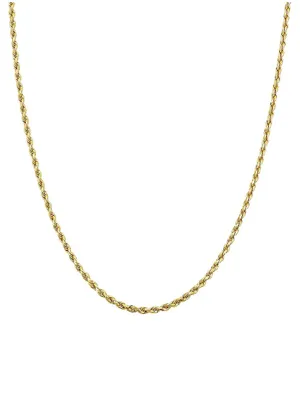 14K Yellow Gold Roman Rope Bold Necklace